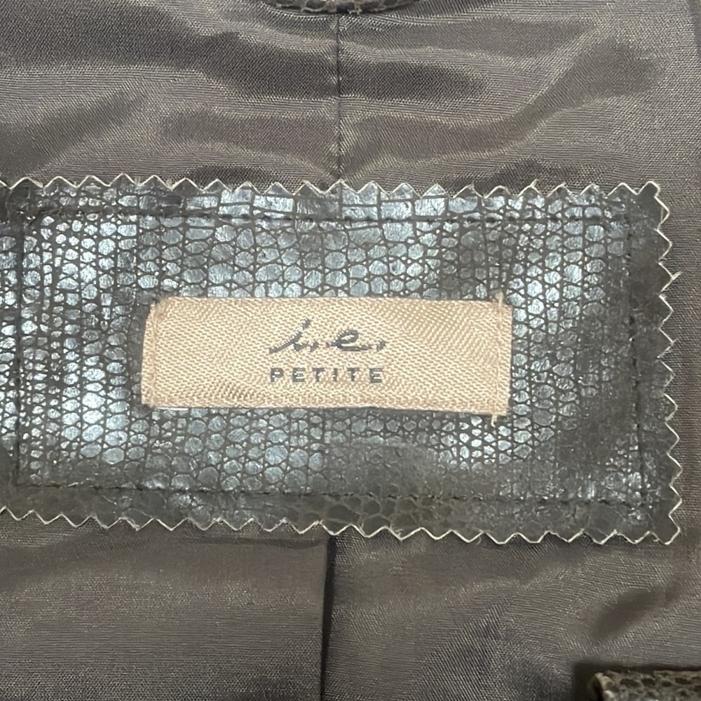 i.e. Petite Genuine Leather Jacket, Women’s Size PL, NWOT - Picture 6 of 9